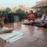 Ranní meditace v hotelu v Kočíně